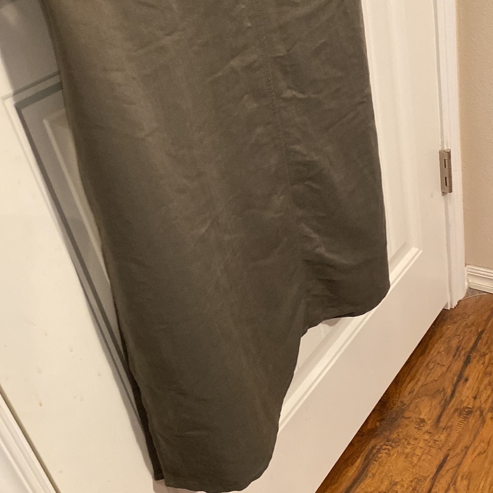White Stag tank dress. Pin tuck seaming detail. Olive color. Tie front. XL. - Picture 10 of 10